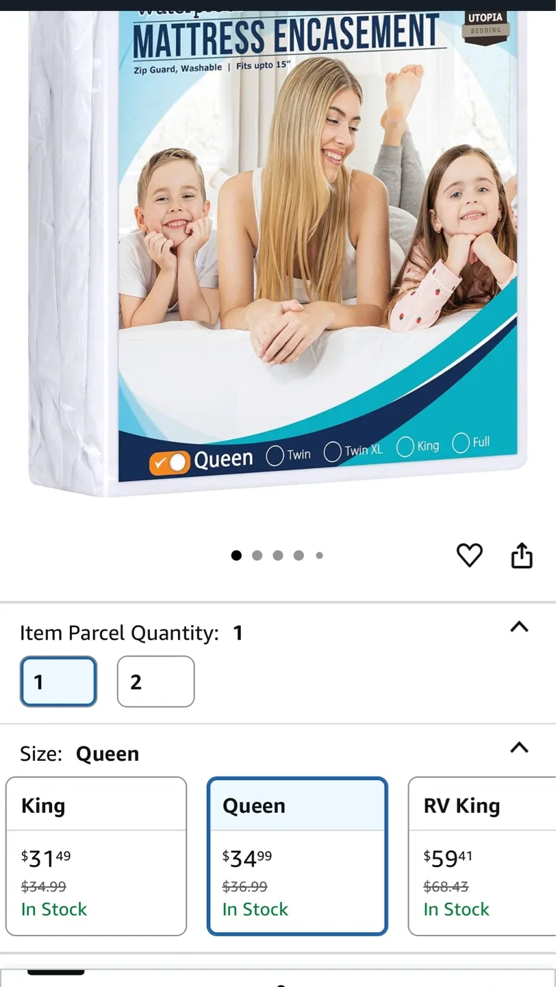 Queen, king, Full, twin, Size Mattress Encasement - NEW image indicator(7)