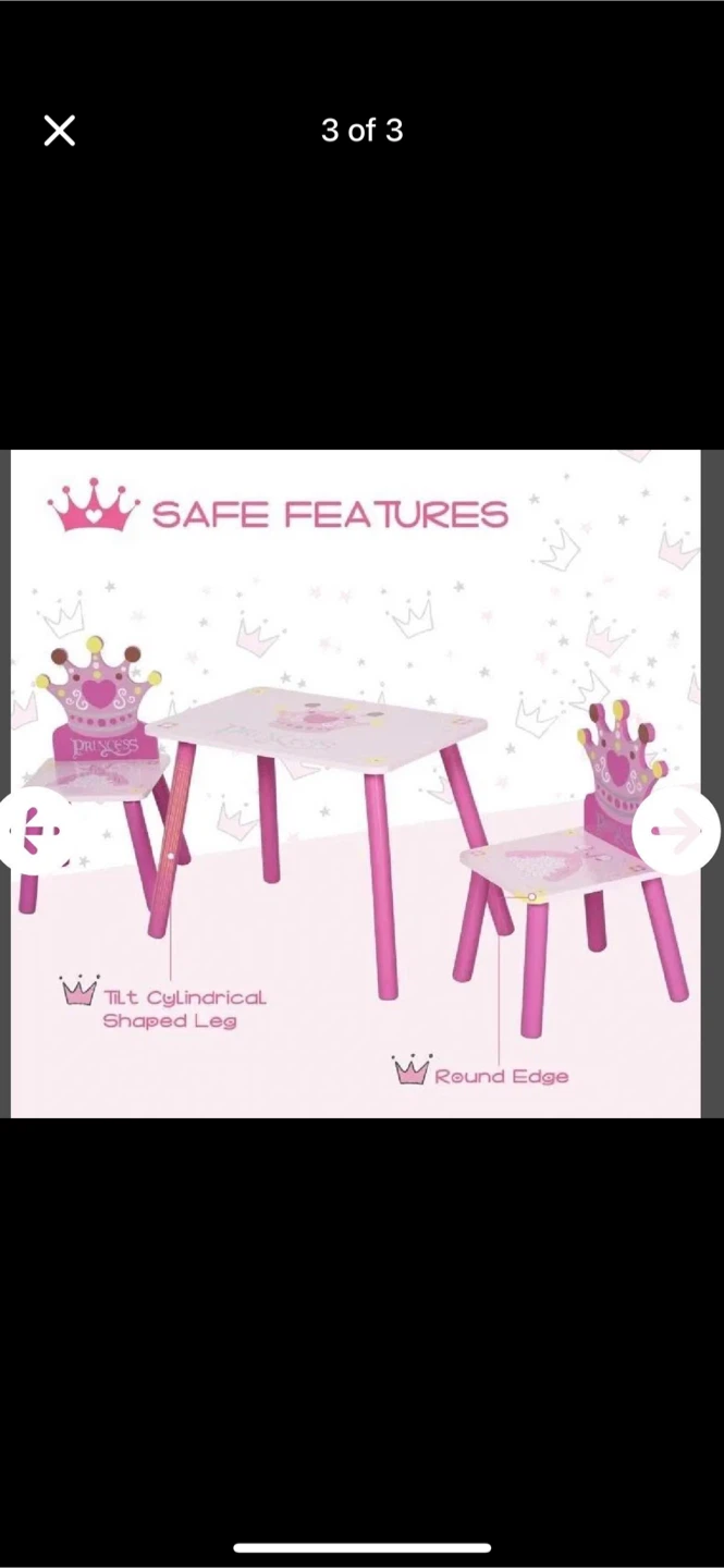 Princess Kids Table & Chair Set - Pink - photo 3