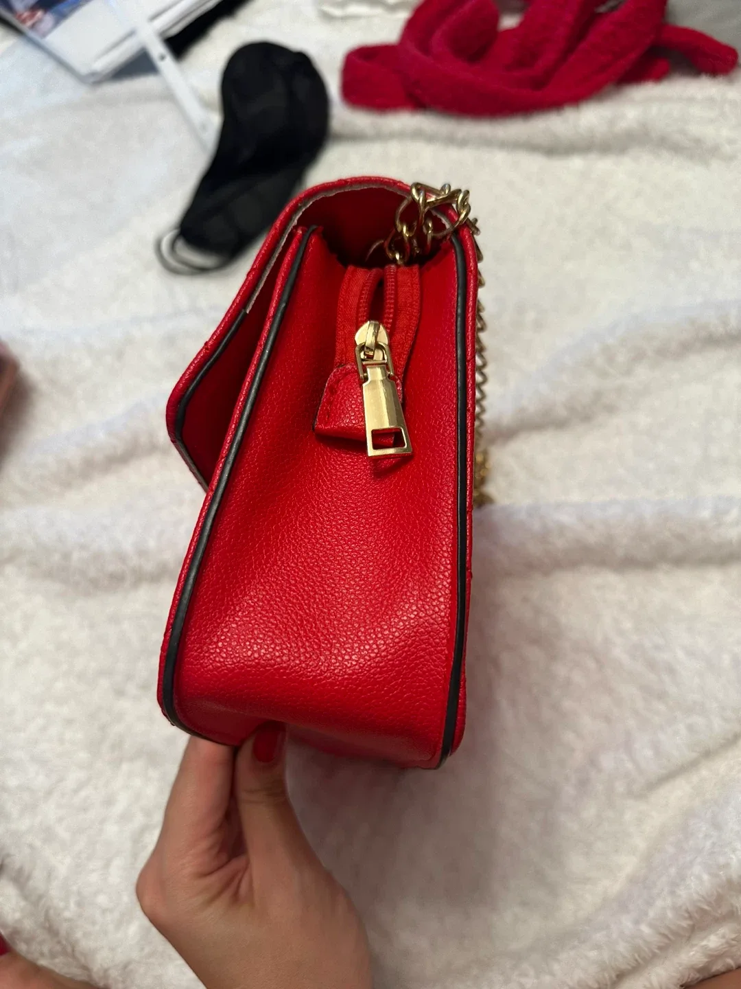 Red Quilted Chain Bag image indicator(5)