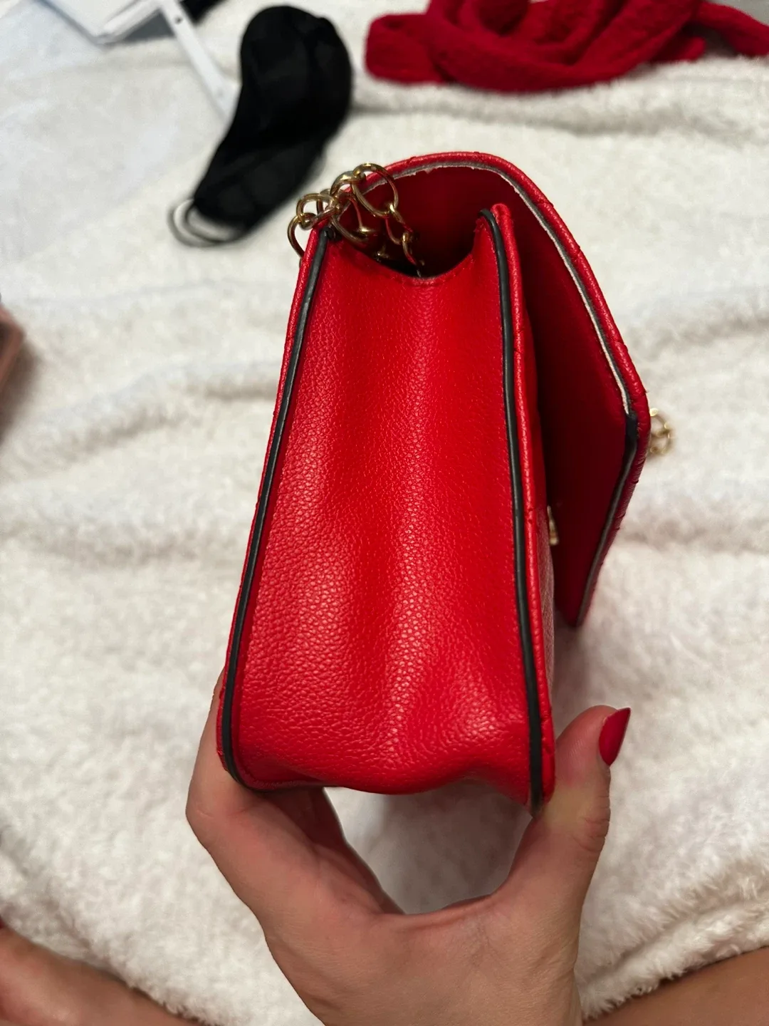 Red Quilted Chain Bag image indicator(6)