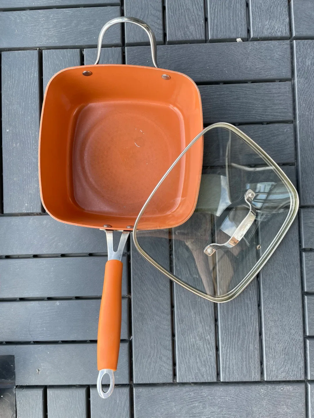 Copper Chef Square Fry Pan with Lid & Fry Basket image indicator(2)