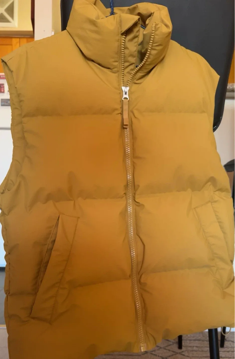 H&M Puffer Vest - Size S - Mustard Yellow image indicator(4)
