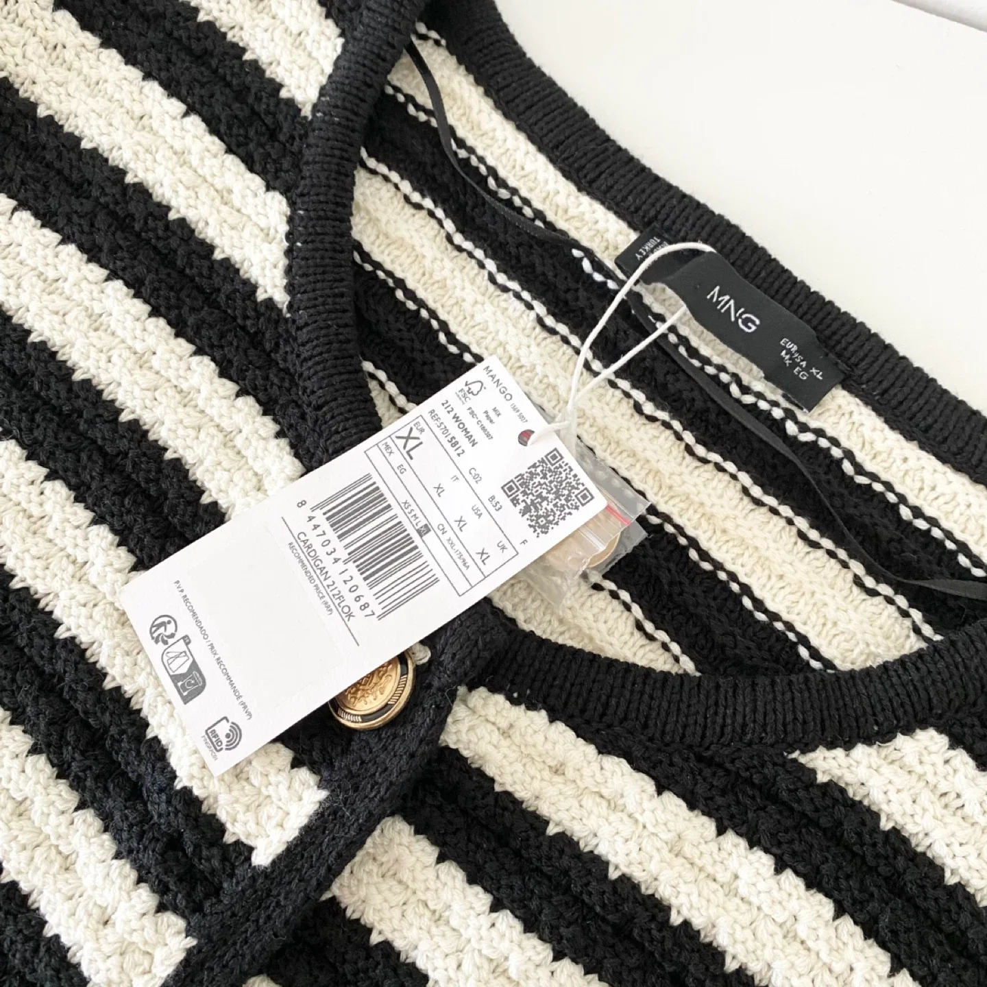 New Mango Stripe Knitted Jacket / Cardigan image indicator(9)