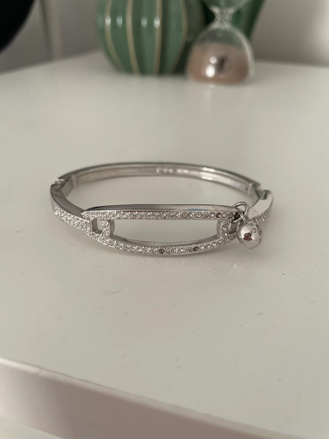 Swarovski Silver Tone Bangle Bracelet - photo 4