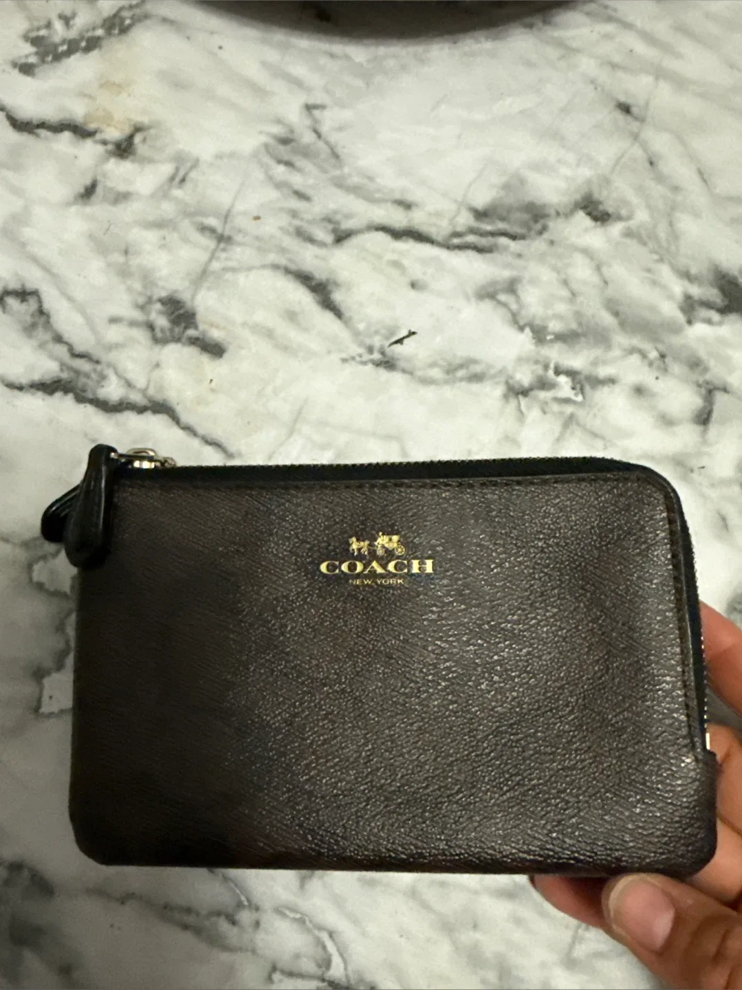 Coach Brown Leather Coin Pouch