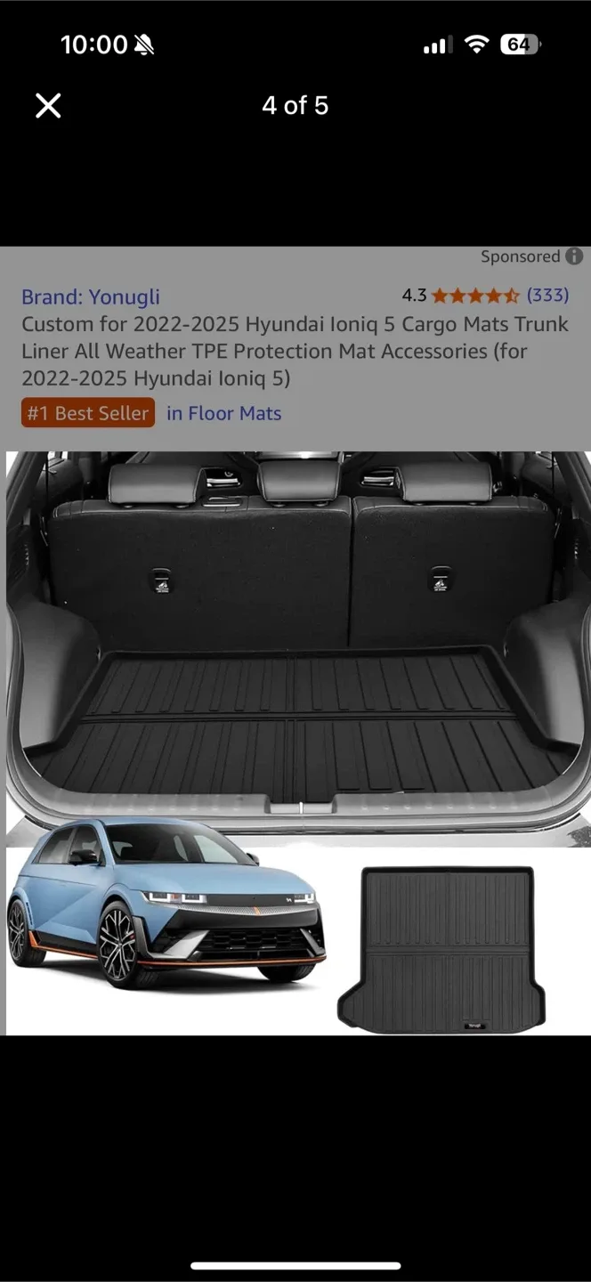 New Yonugli Hyundai Ioniq 5 Cargo Trunk Liner image indicator(4)