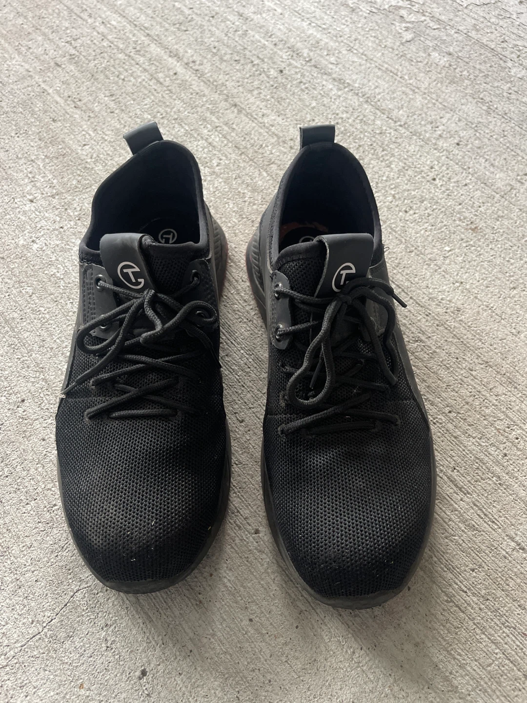 TQGOLD Sport Black Steel Toe Shoes - Size 43 (US 9.5)