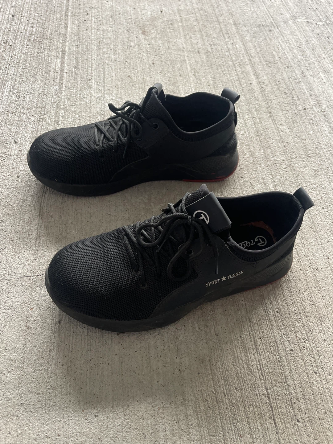 TQGOLD Sport Black Steel Toe Shoes - Size 43 (US 9.5) - photo 2
