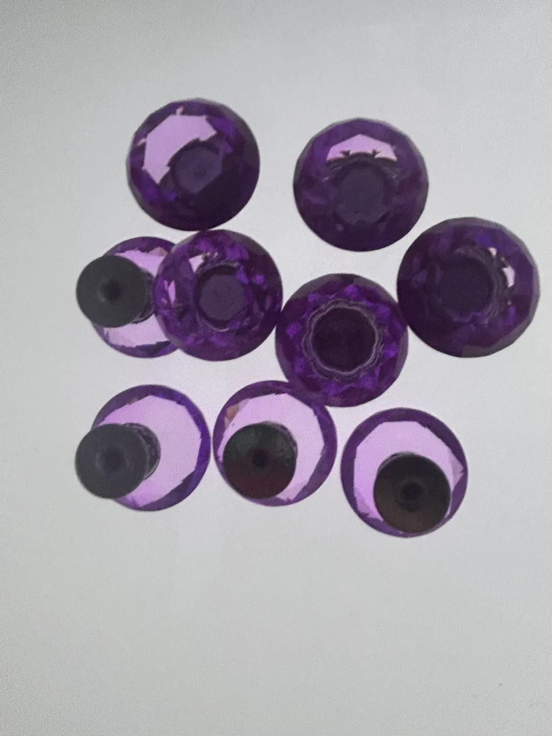 9 Purple Rhinestone  dresser knobs  glasses  pull handker thumbnail