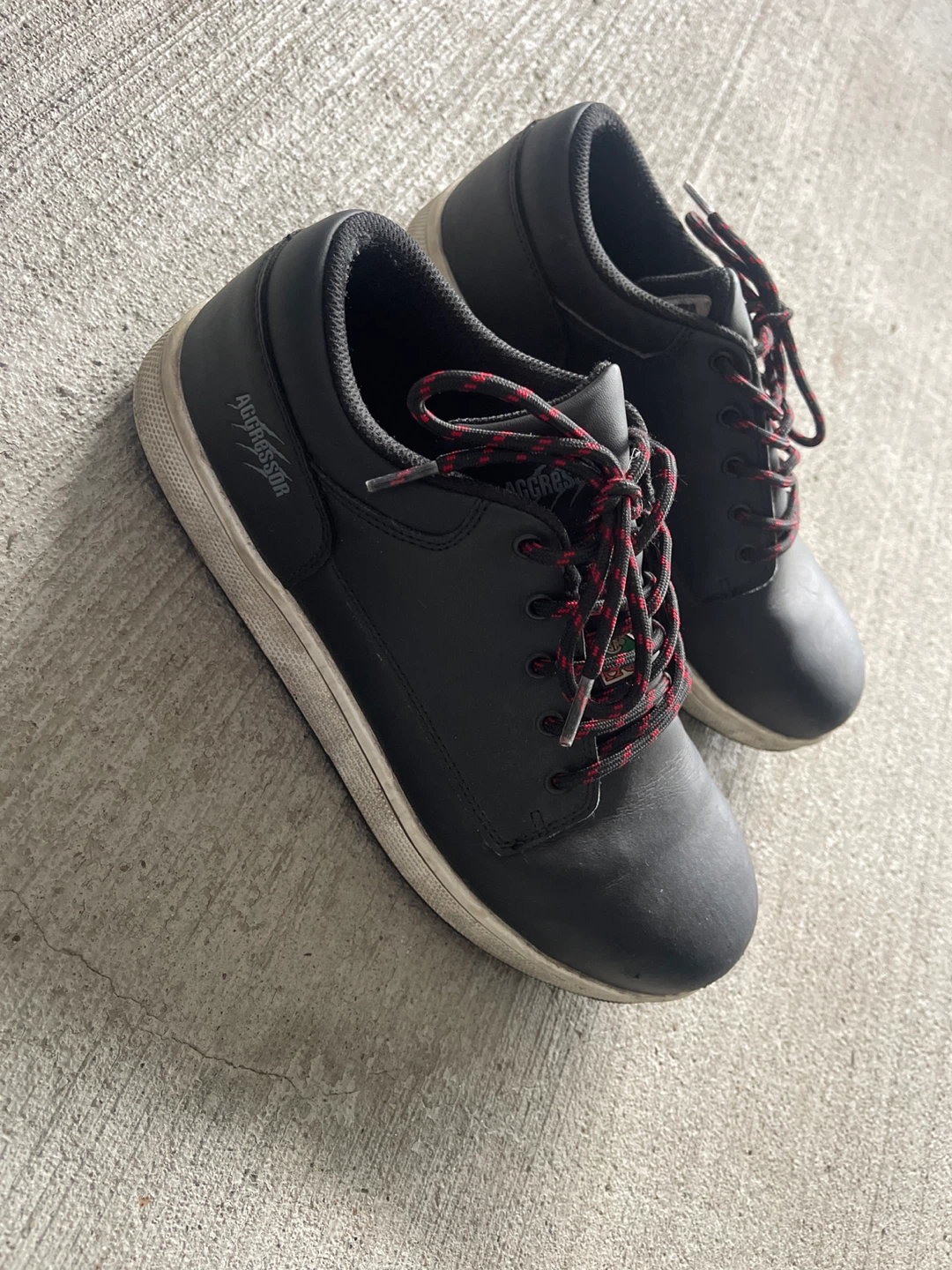 Aggressor Black Steel Toe - Non Slip work Shoes - photo 4