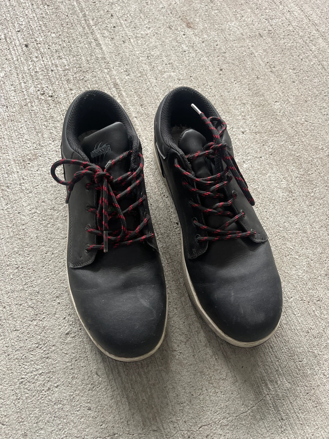 Aggressor Black Steel Toe - Non Slip work Shoes