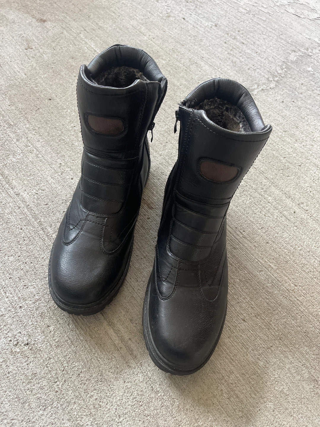 Men’s Black Winter Boots – Size 44, Warm Lined