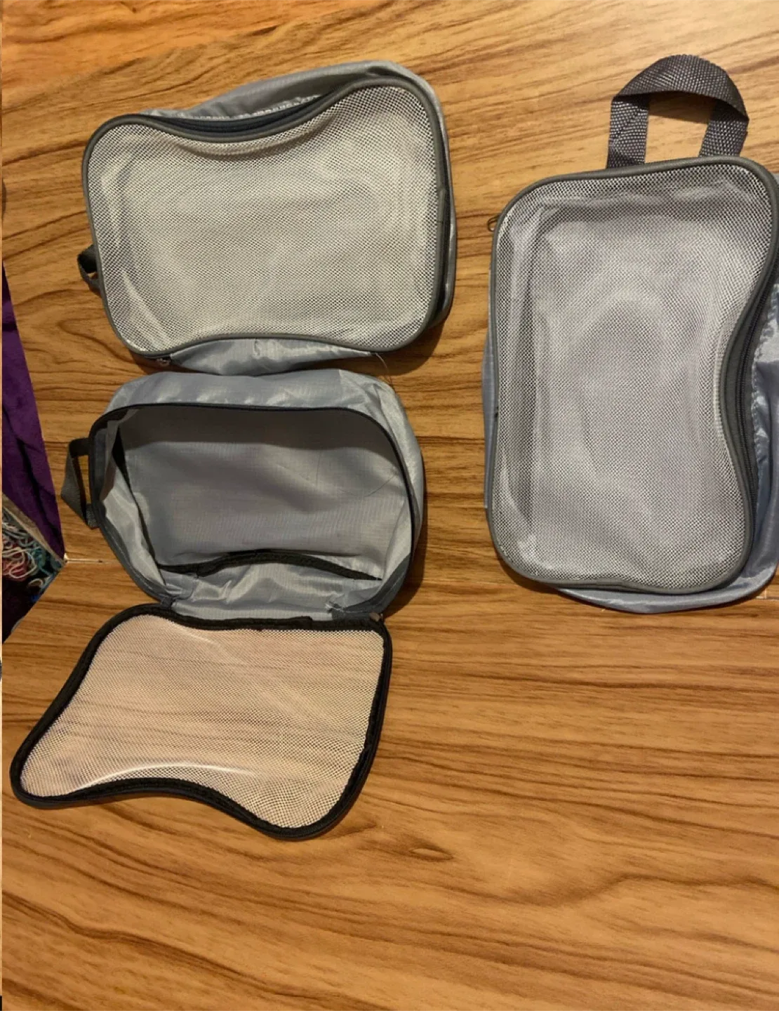 Mesh top travel Packing Cubes with handle set image indicator(4)