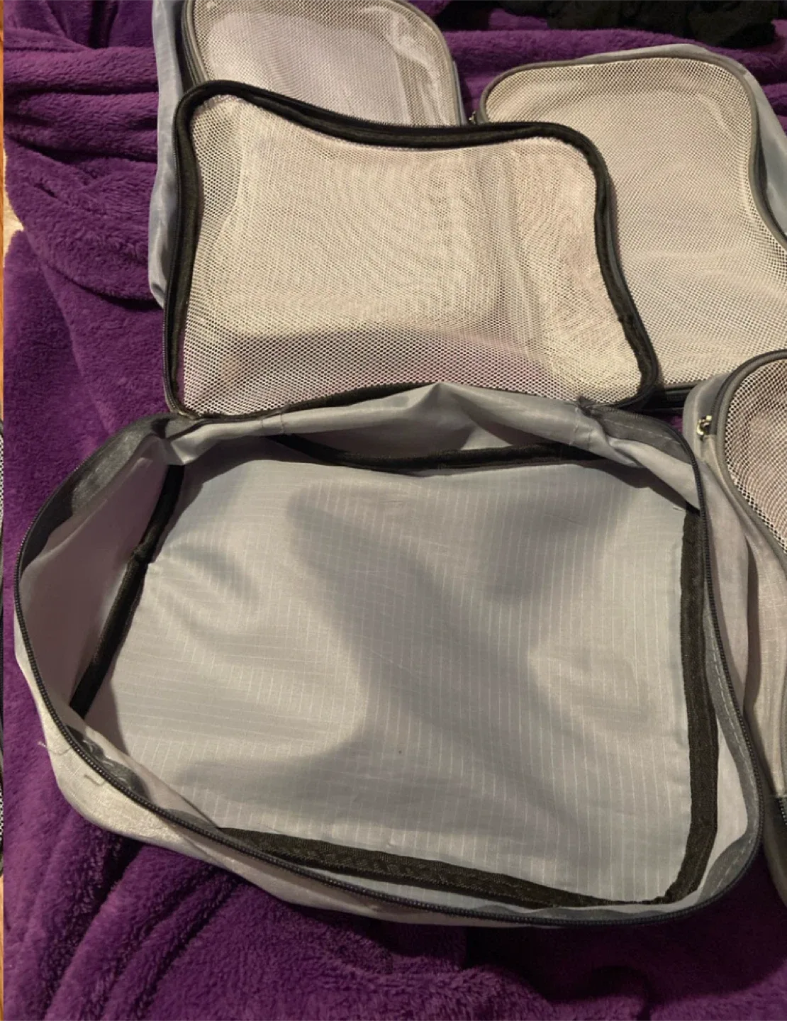 Mesh top travel Packing Cubes with handle set image indicator(2)