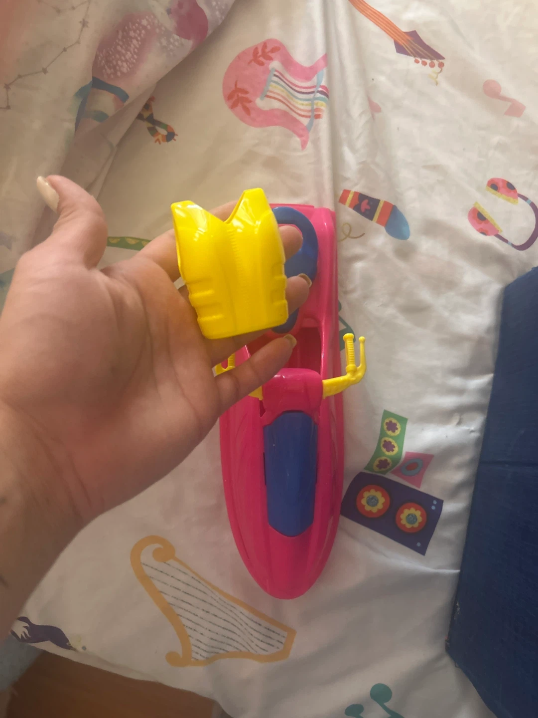 Kids Pink & Blue Toy Boat w/ Life Vest - photo 3