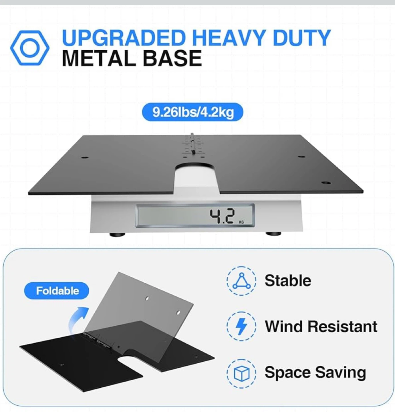 EMART  10x10ft Pipe & Drape Backdrop Stand, Metal Steel Base - photo 5