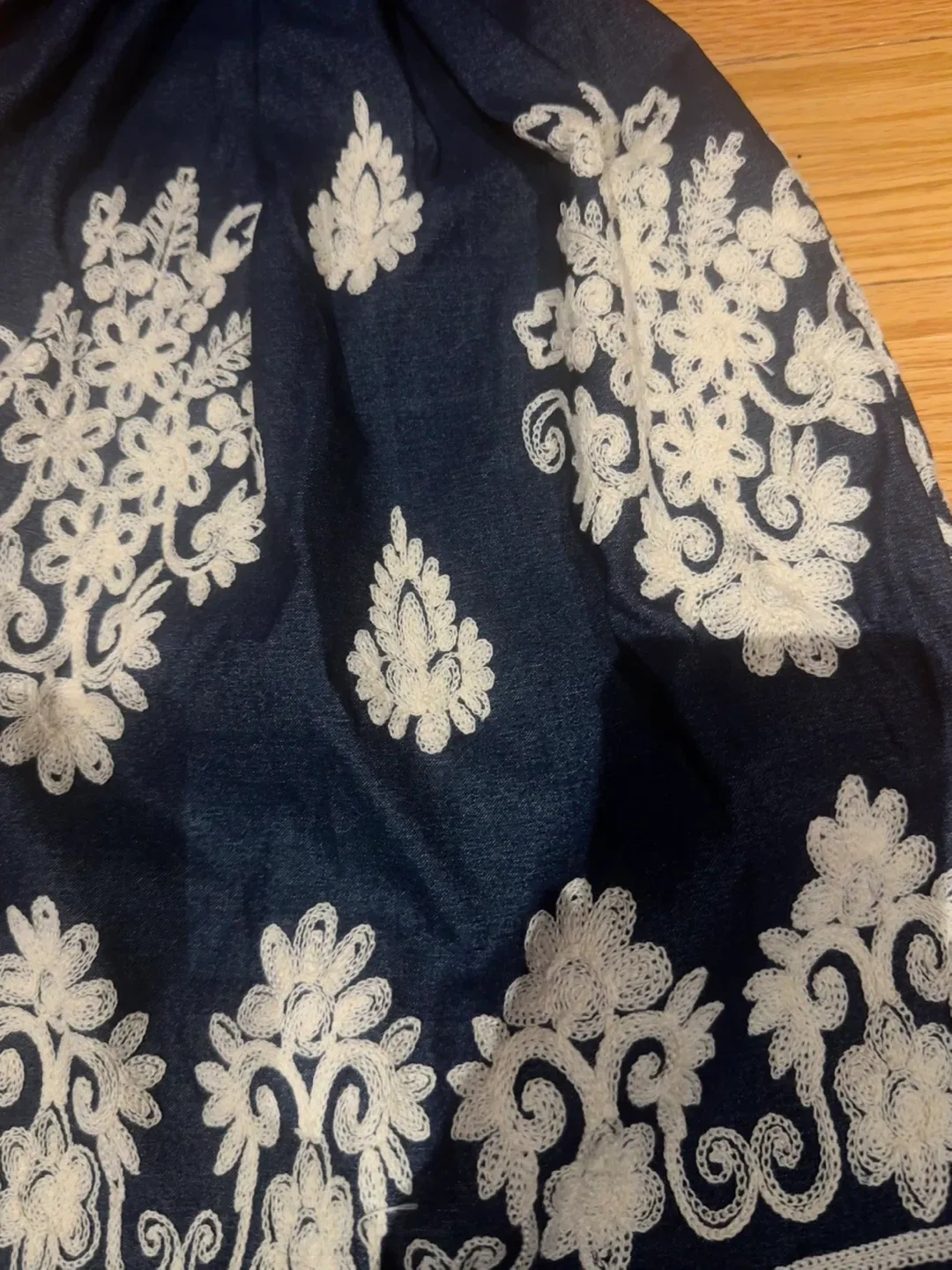 Blue & White Floral Dress - Size Medium image indicator(3)