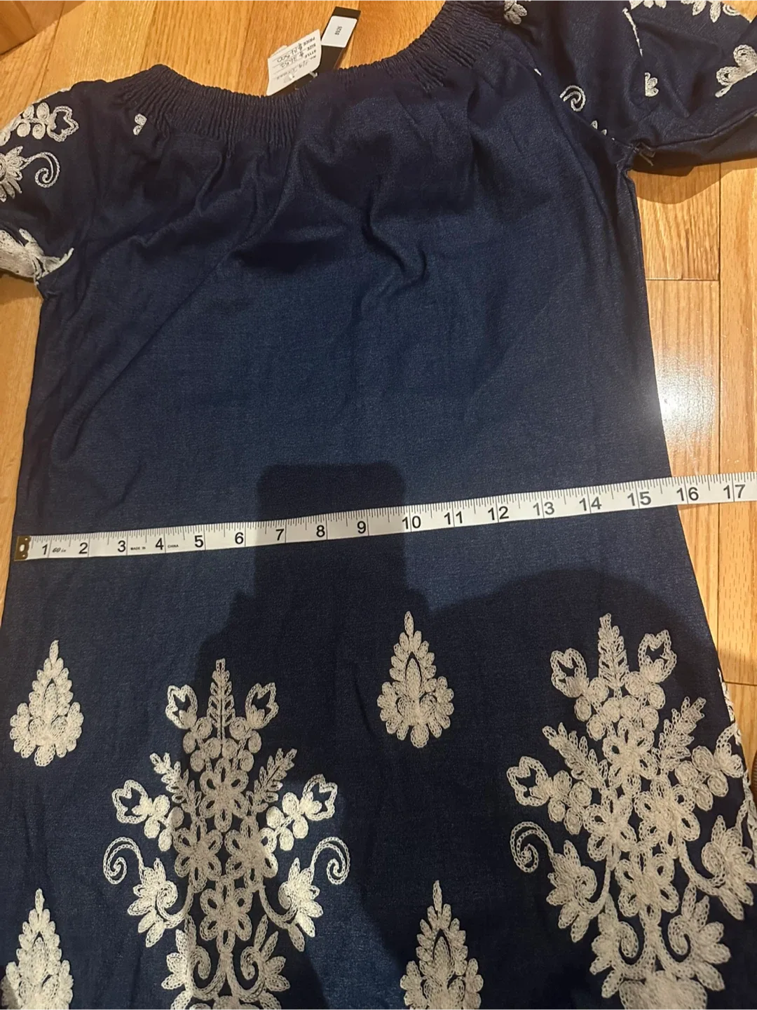 Blue & White Floral Dress - Size Medium image indicator(6)