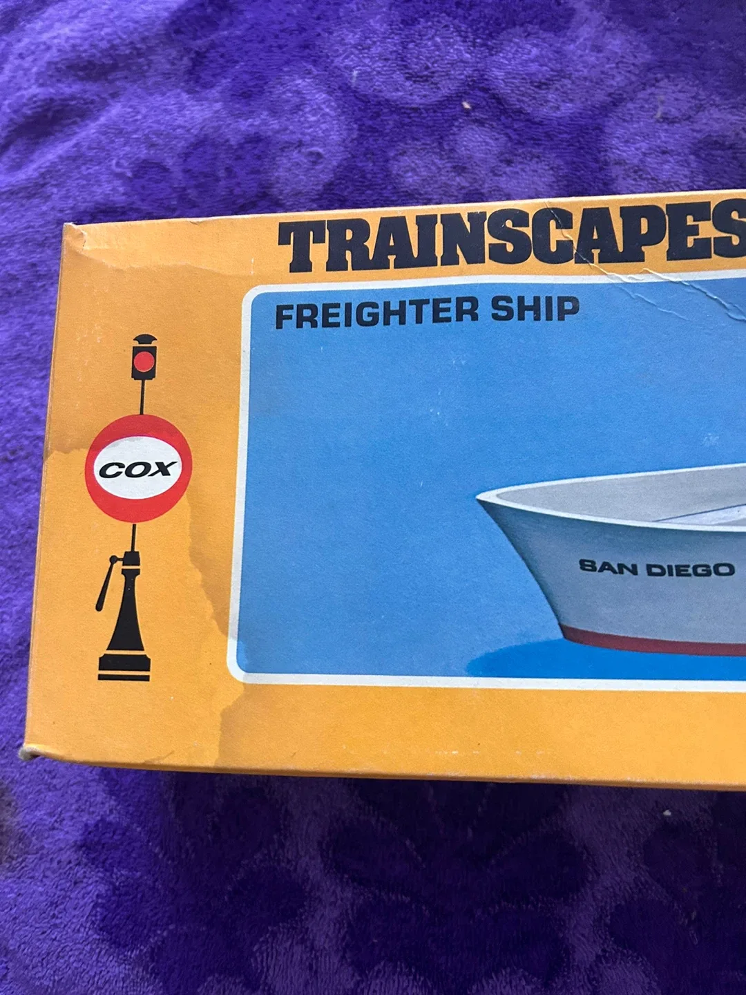 Vintage 1974 Toys COX Trainscapes Freighter Ship HO Scale image indicator(2)
