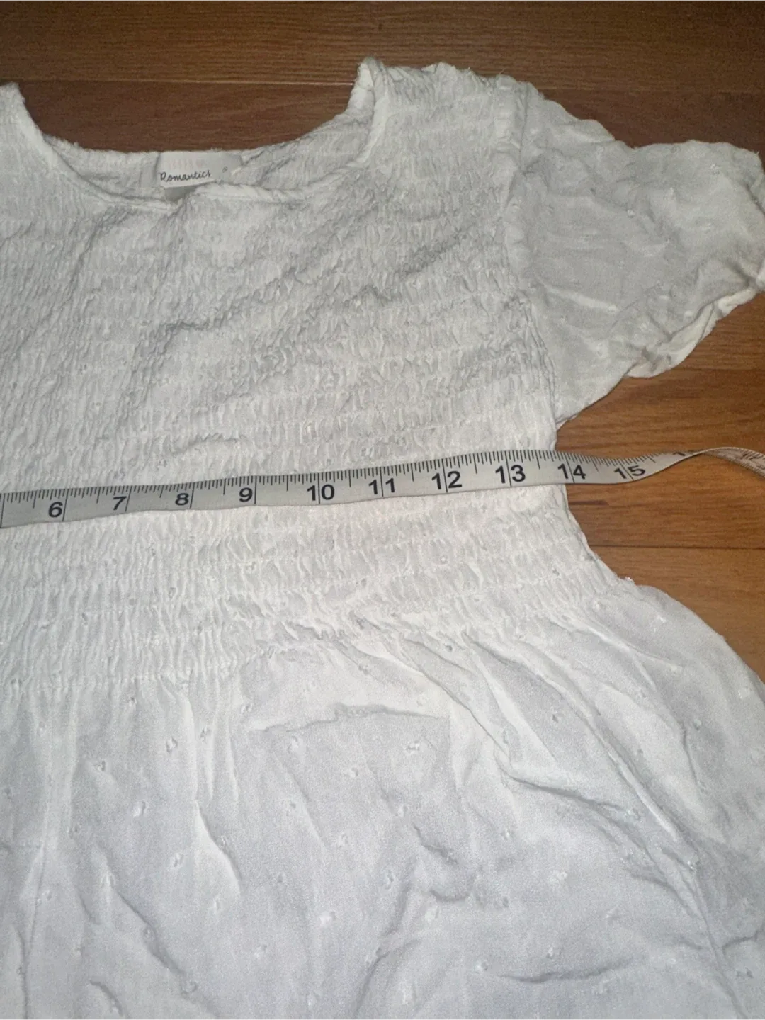 White Smocked Top - Size Small image indicator(3)