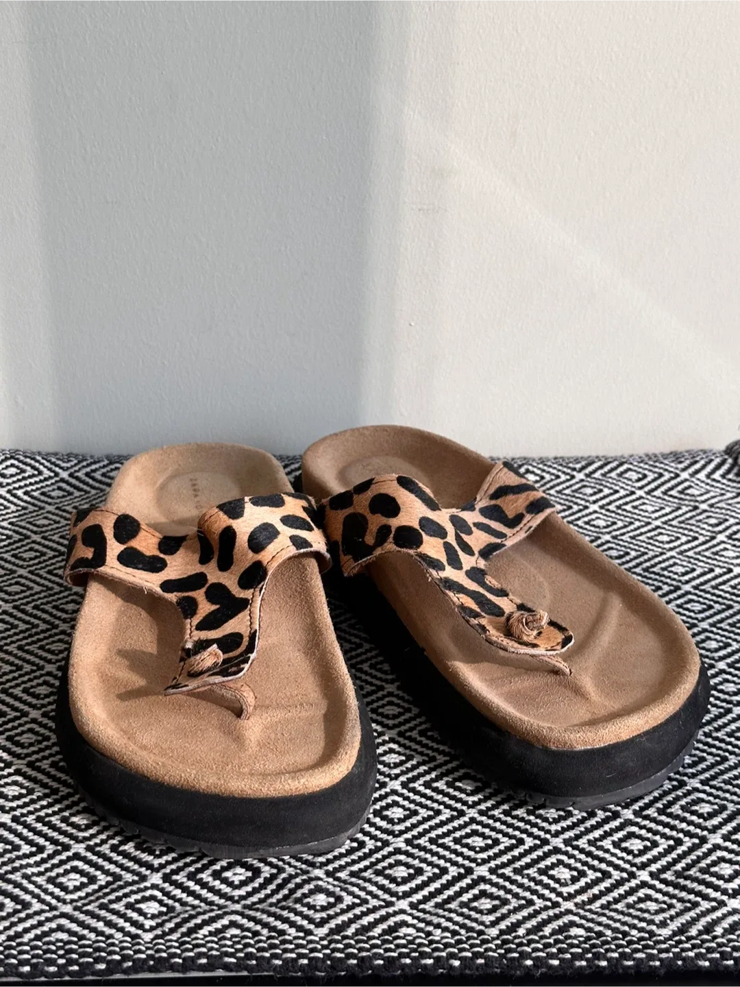 Zara Home Leopard Sandals - Size 35 thumbnail