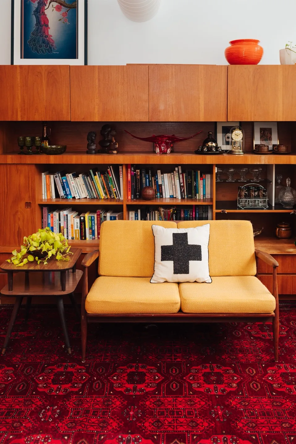 MCM Vintage Mustard Loveseat 💛 thumbnail