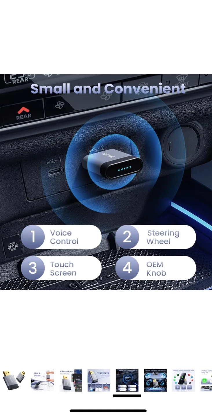 Abune Wireless Carplay Adapter - Grey image indicator(4)