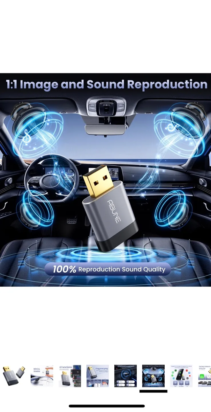 Abune Wireless Carplay Adapter - Grey image indicator(5)