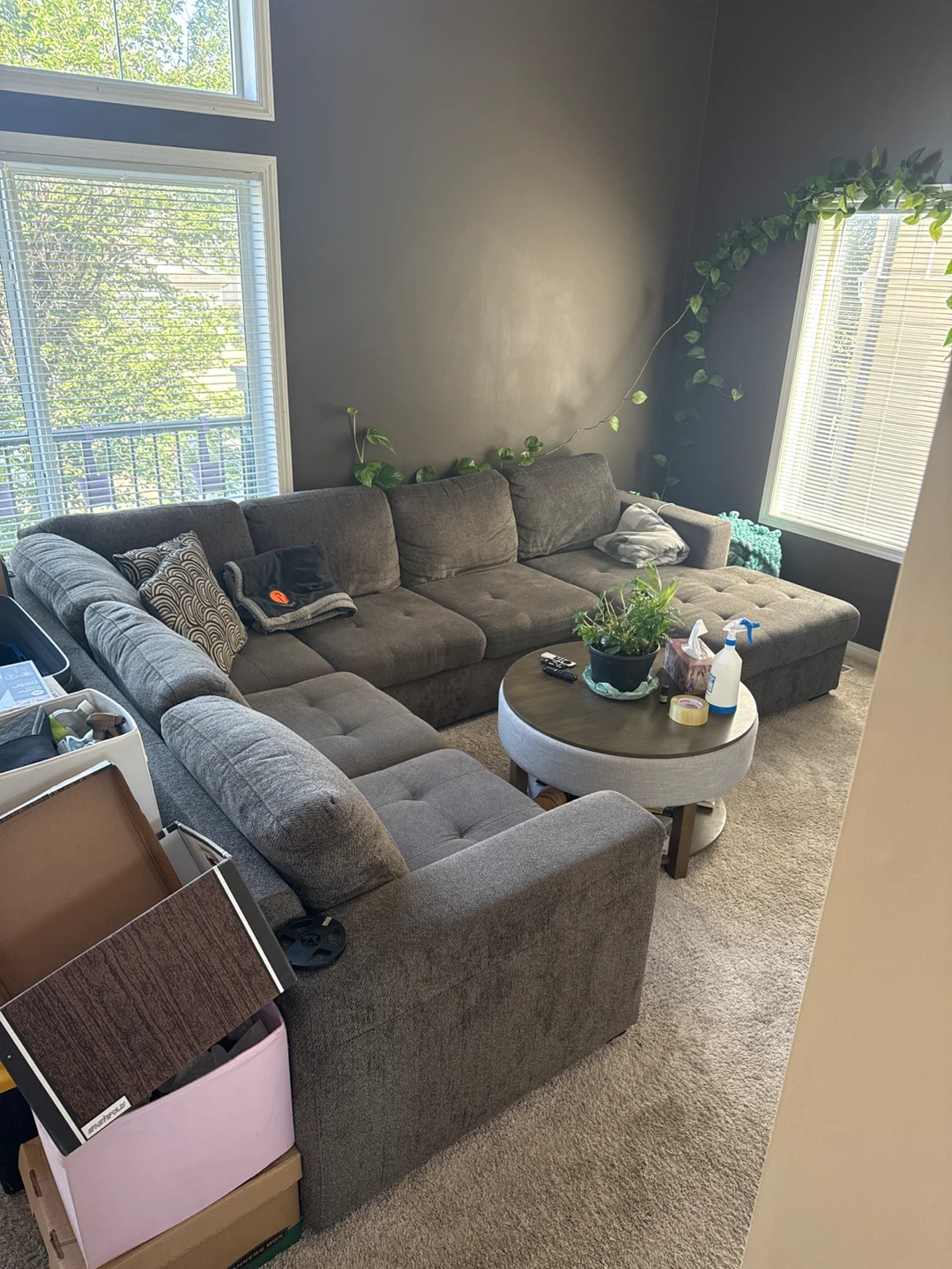 Sectional Couch with Pullout Twin Bed Smoke-Pet-Free Home - photo 5