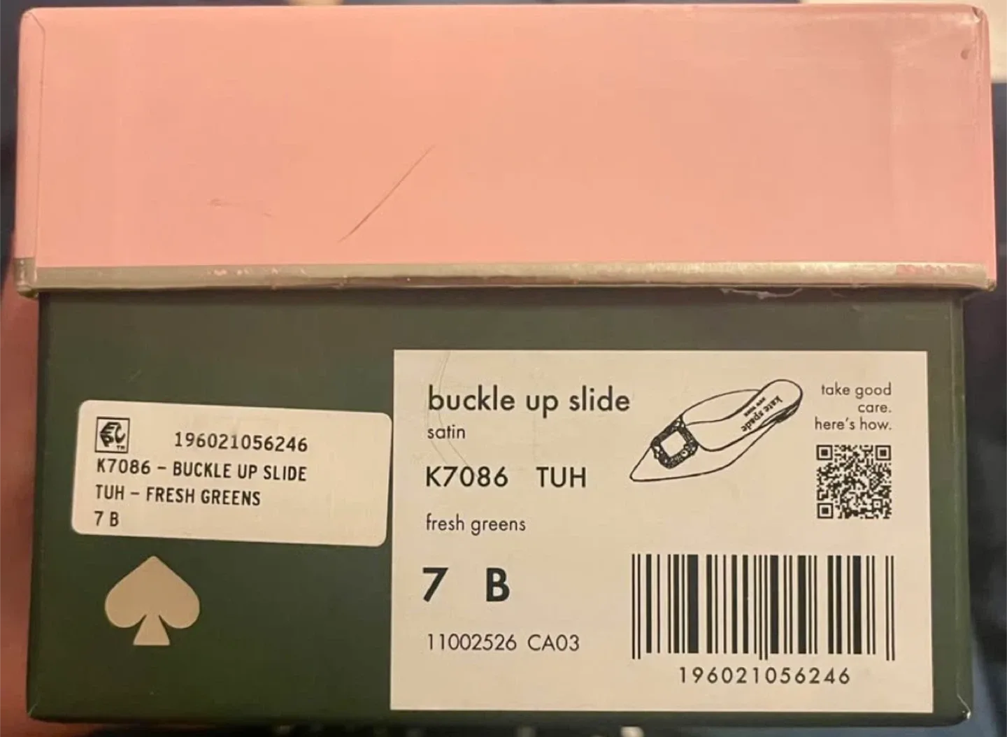 Kate Spade Kelly Emerald Green Buckle Up Slide Flats size 7 image indicator(10)