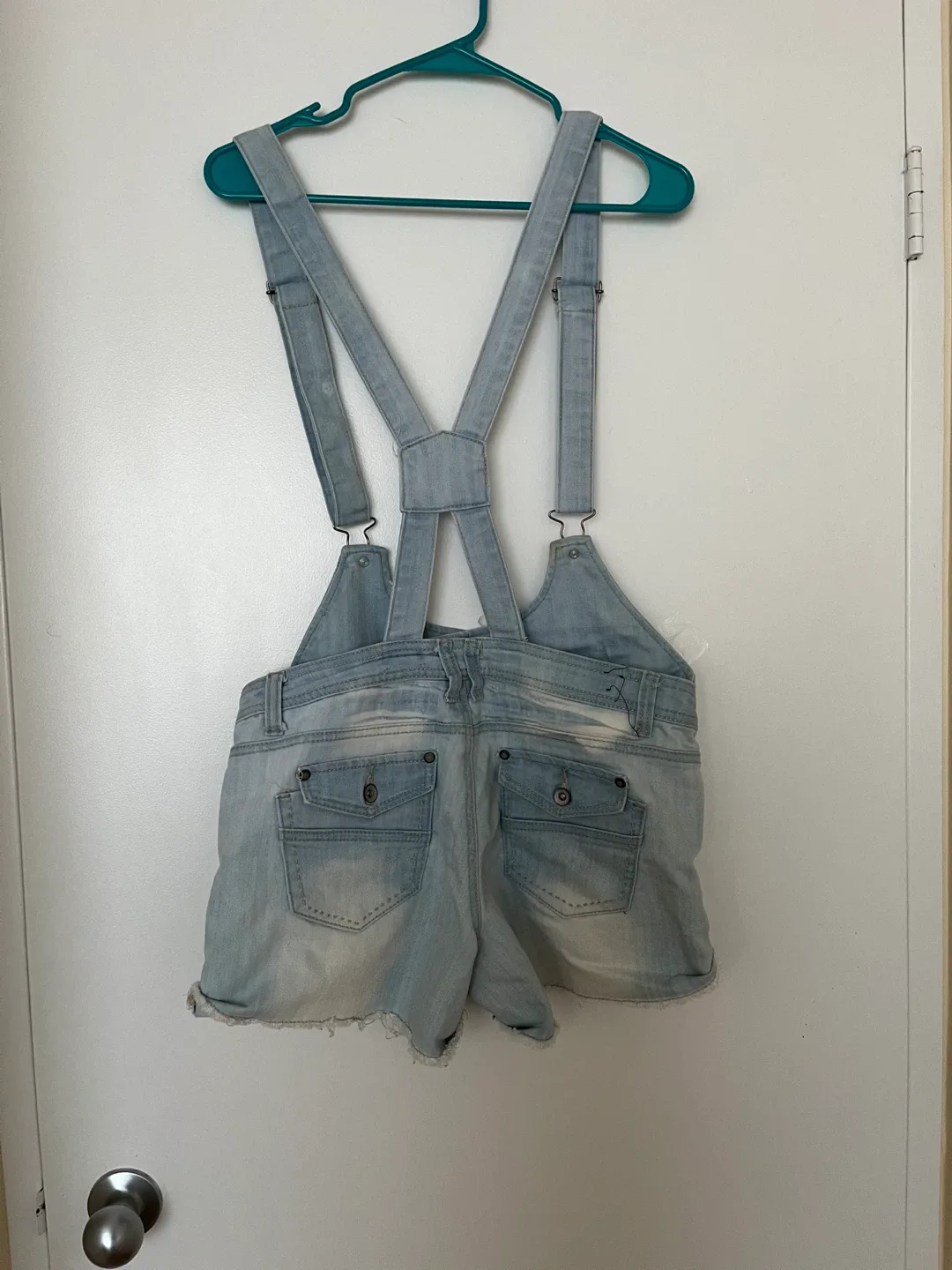 Denim Overalls Shorts image indicator(2)