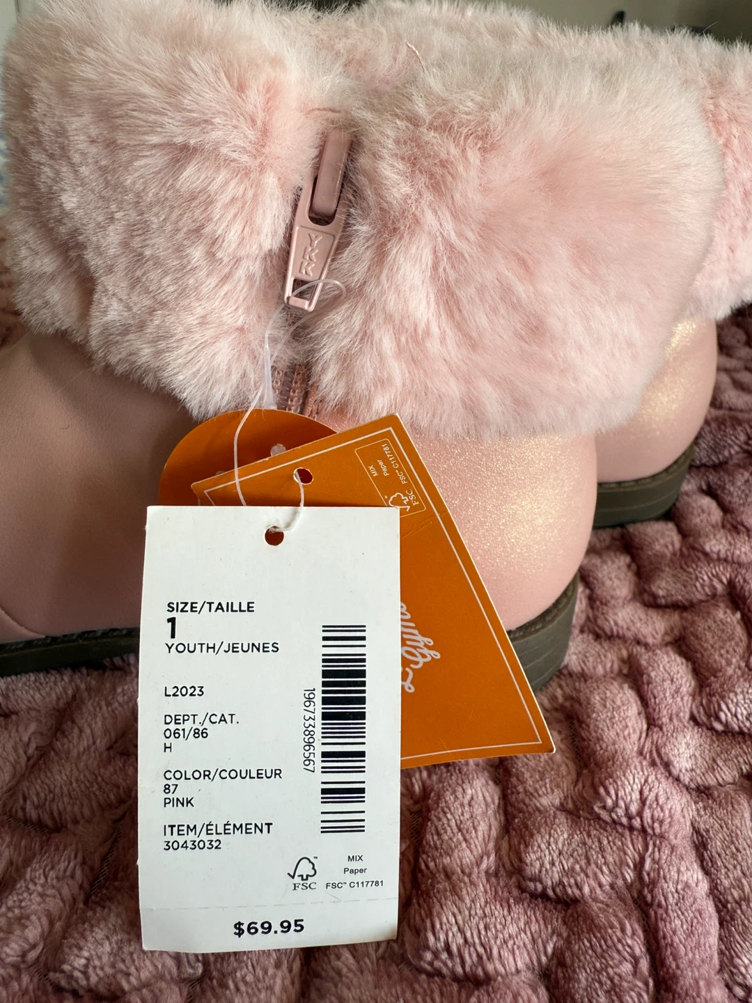 Brand New Girls' Winter Boots – Size 1 Youth (Kids) - photo 5