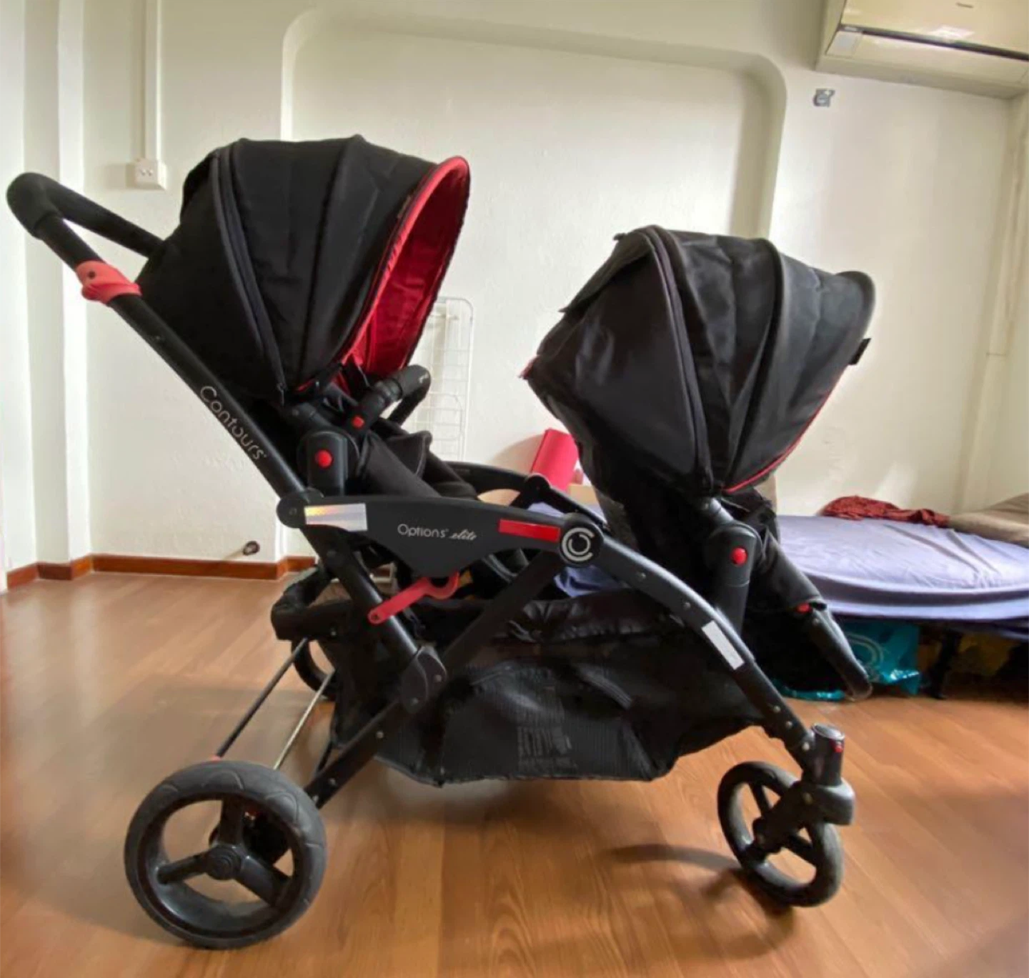 Contours Options Elite V2 Double Stroller - Black/Red - photo 4