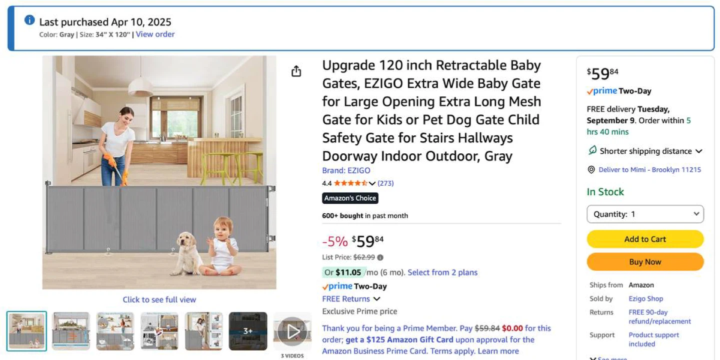 Extra Wide Retractable Baby Gate - photo 3