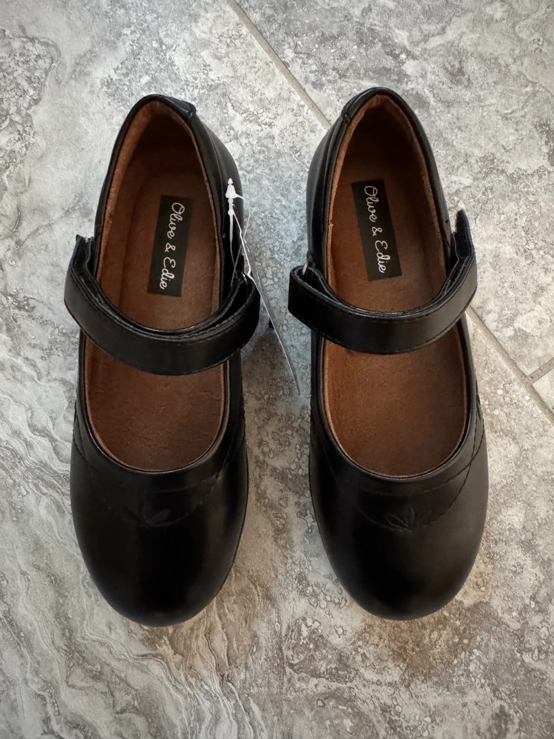 Olive & Edie Girls' Black Mary Janes Size 13