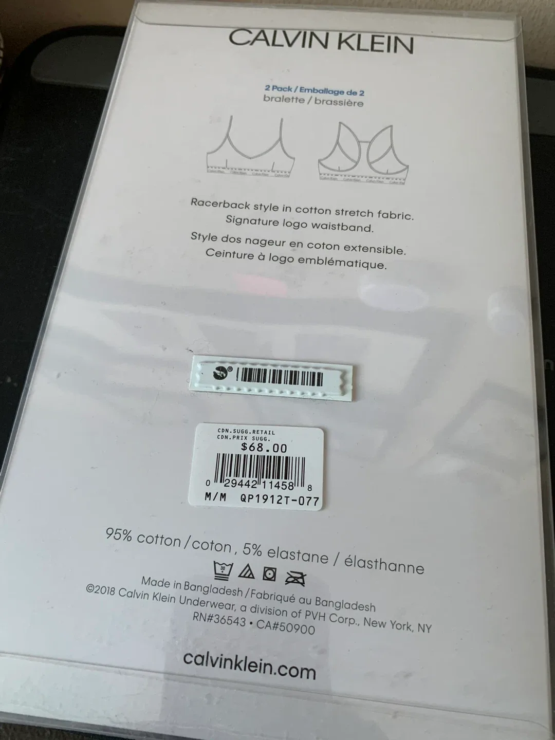 New Calvin Klein 2-Pack Bralette Set - M/M image indicator(2)