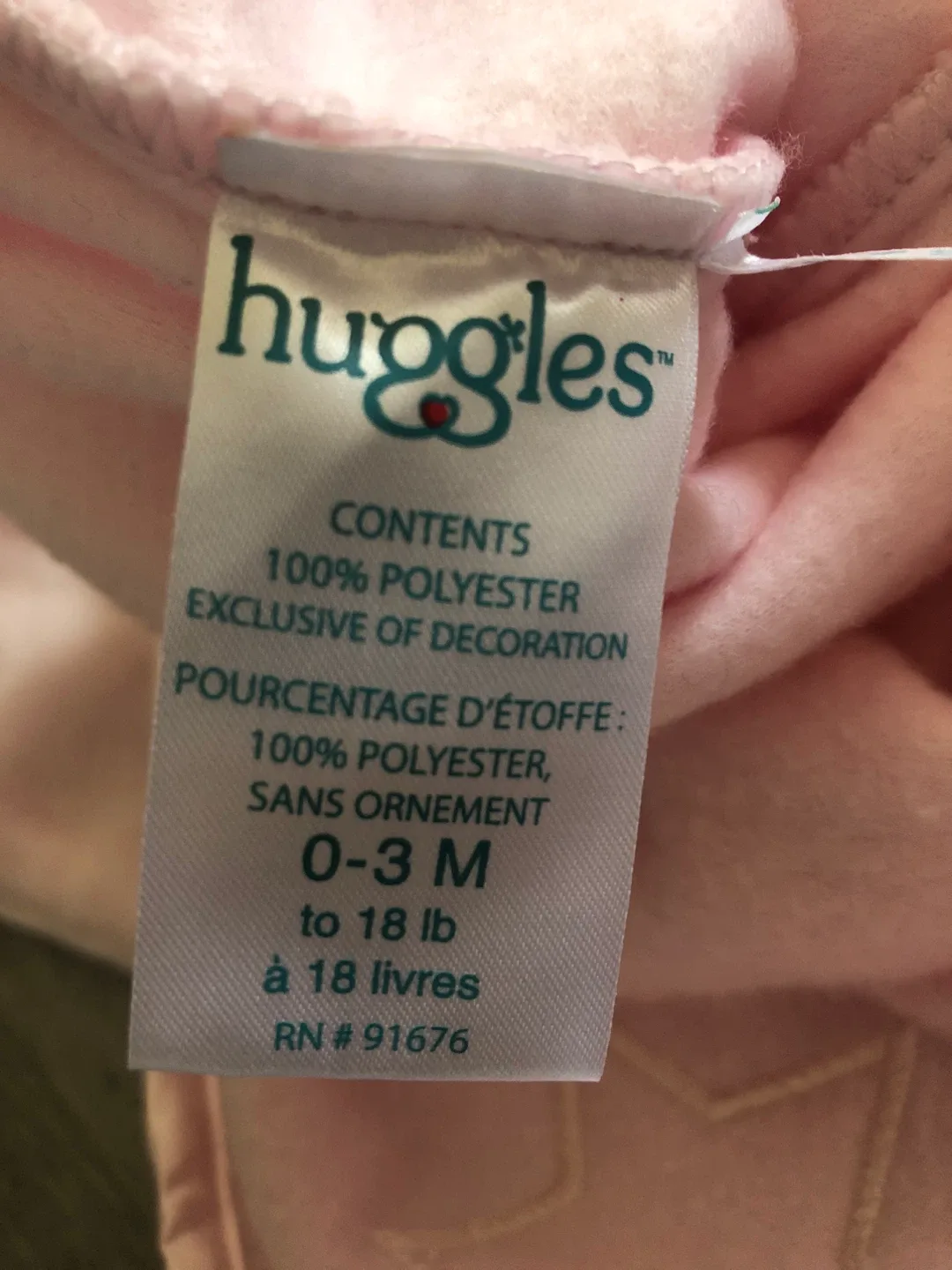 Huggles Pink Star Wrap Blanket 0-3M image indicator(5)