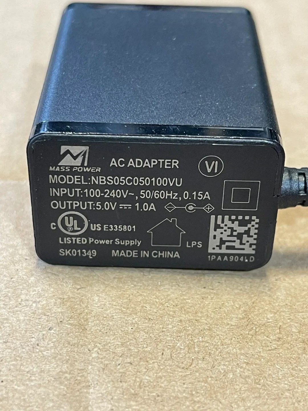 Mass Power AC Adapter NBS05C050100VU thumbnail