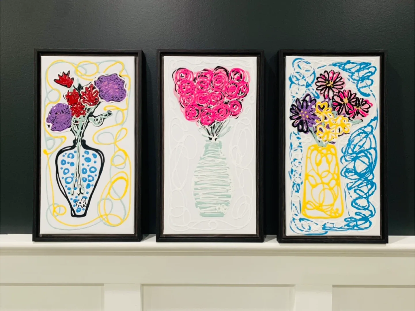 Original floral paintings - price per piece thumbnail
