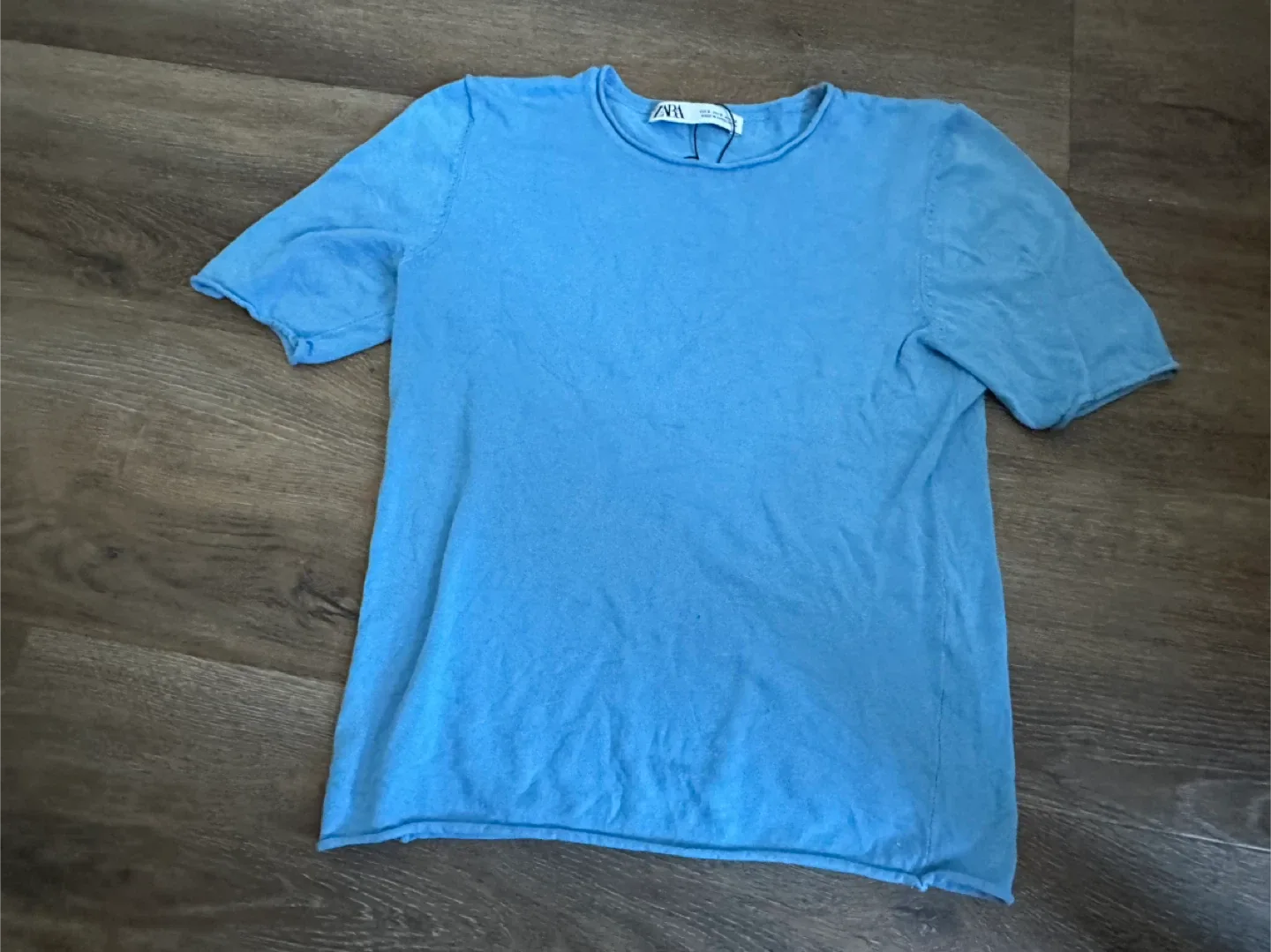Zara Blue Knit Top thumbnail