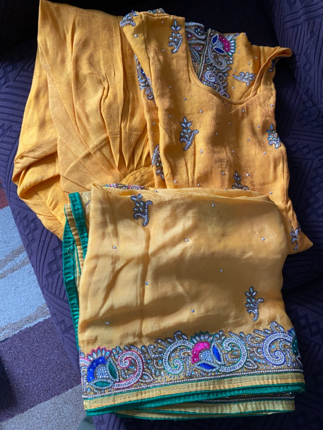 Yellow Embroidered Salwar Kameez