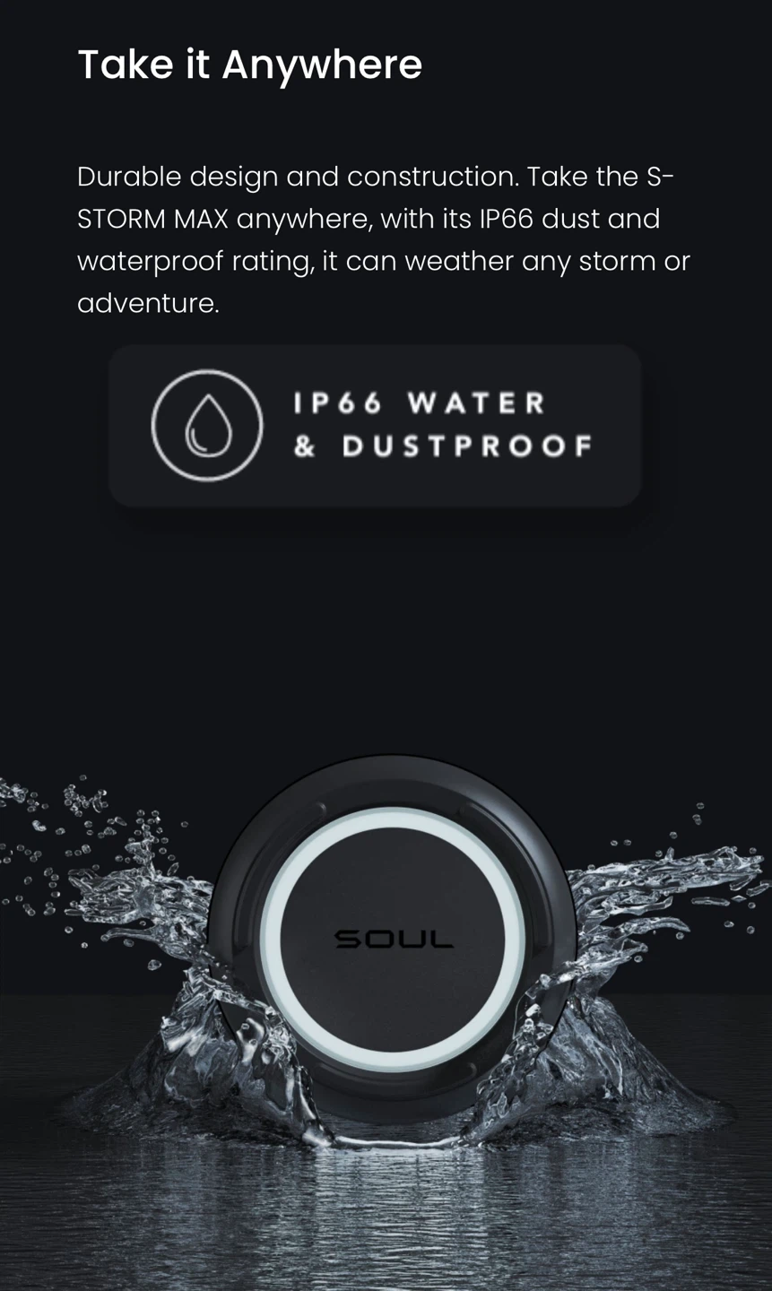 SOUL S-STORM MAX Bluetooth Speaker - Waterproof - photo 5