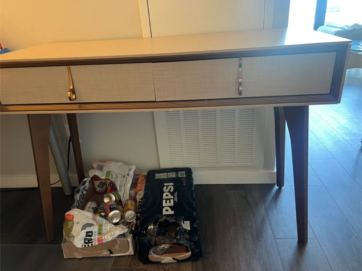 Wood Desk with Drawers - photo 2