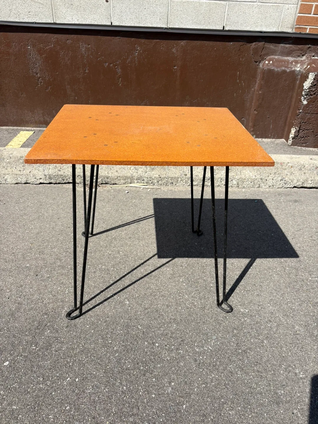 Small Square Table with Hairpin Legs thumbnail
