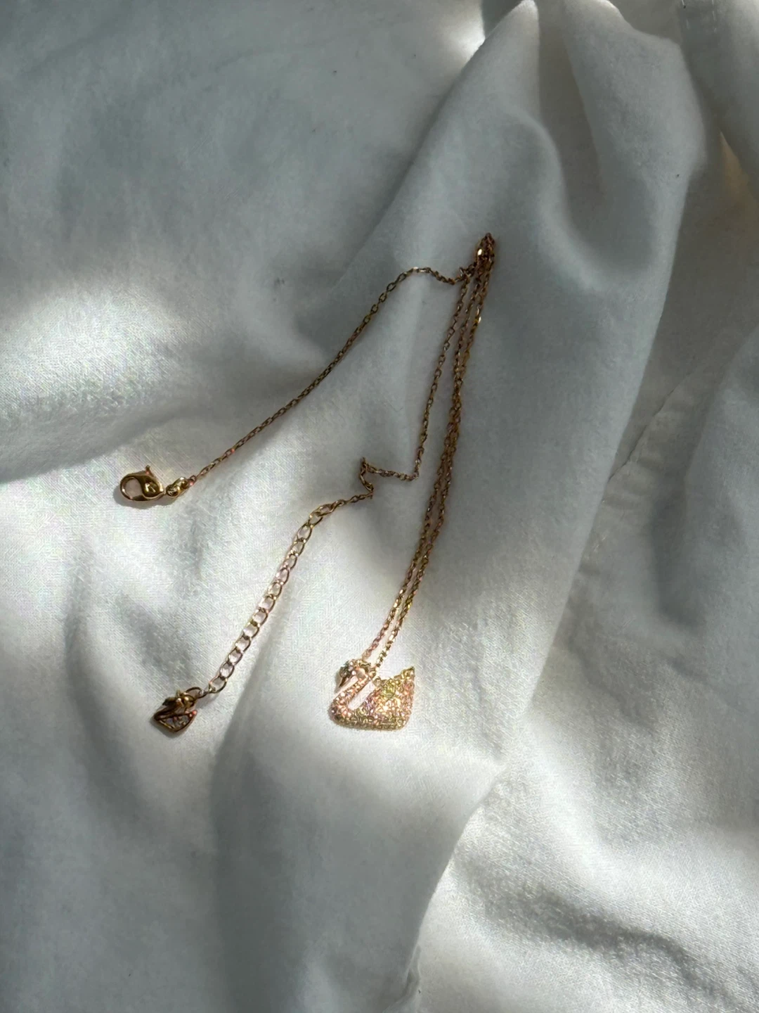 Swarovski Swan RoseGold Necklace