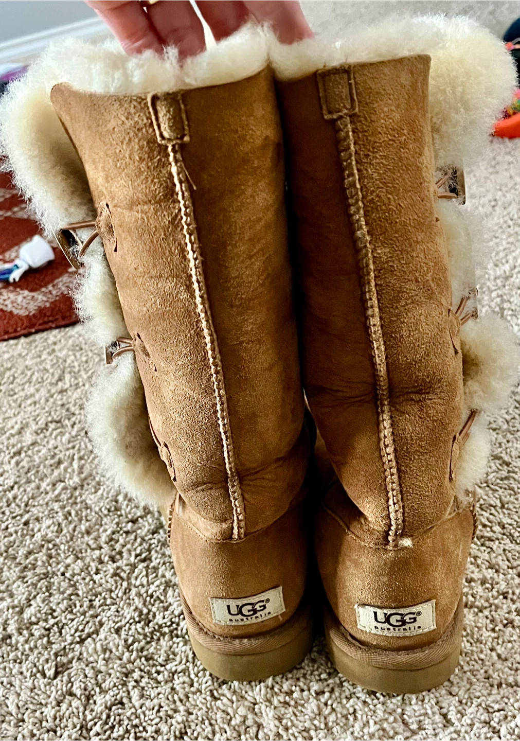 UGG Tall Three Button Wraps Boots - Chestnut - photo 4