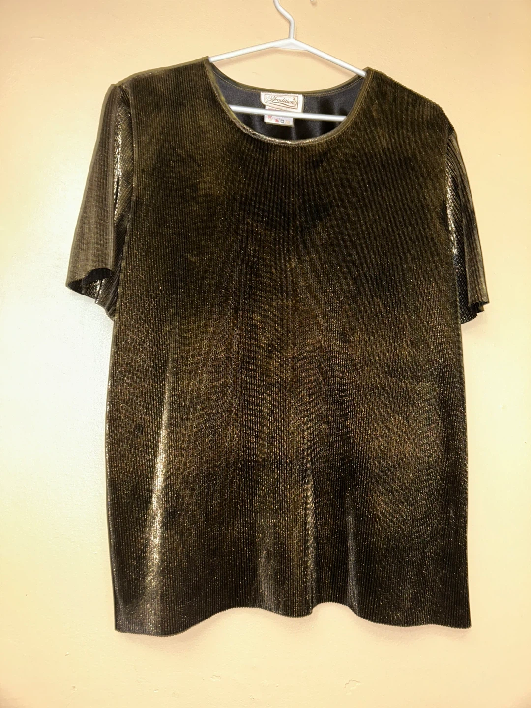 Tradition 100% Polyester Gold Blouse size 16 - photo 3