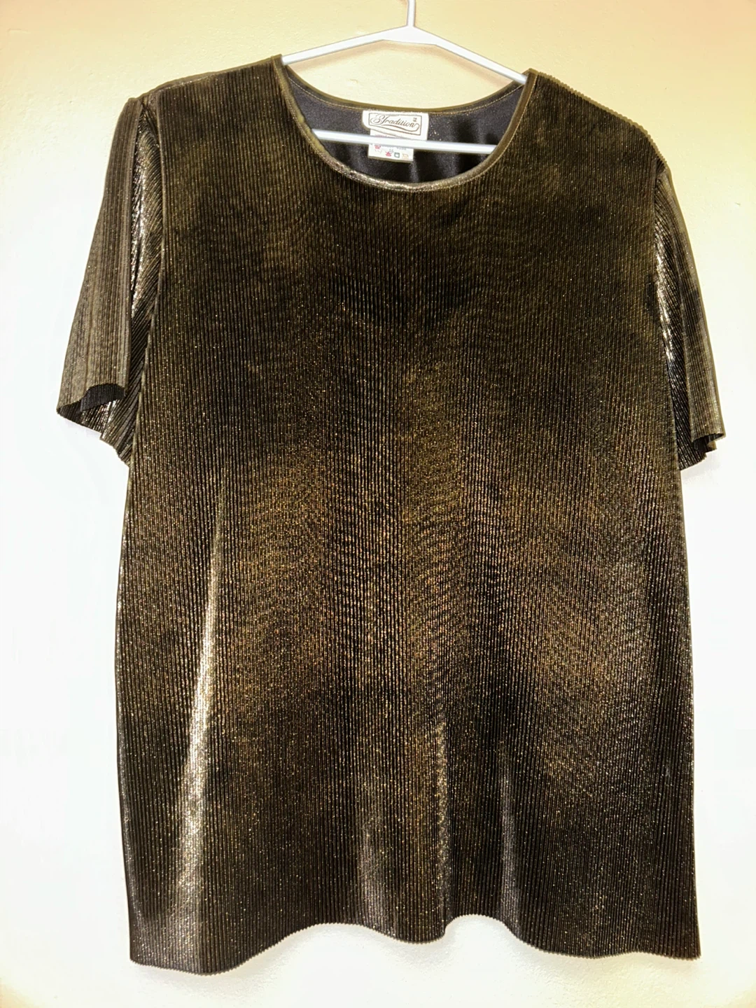 Tradition 100% Polyester Gold Blouse size 16 - photo 4