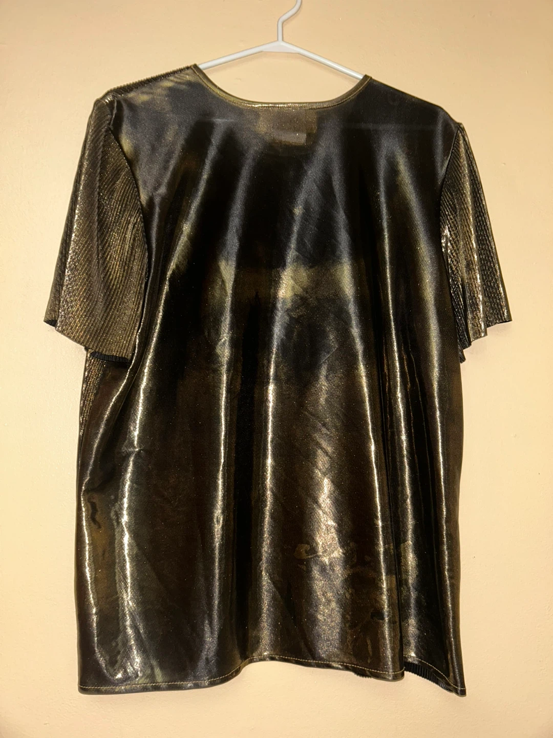 Tradition 100% Polyester Gold Blouse size 16