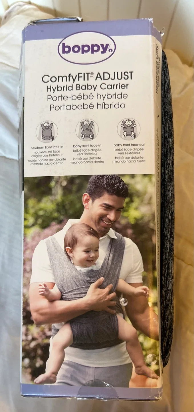 Boppy ComfyFit Adjust Hybrid Baby Carrier - Heathered Grey thumbnail